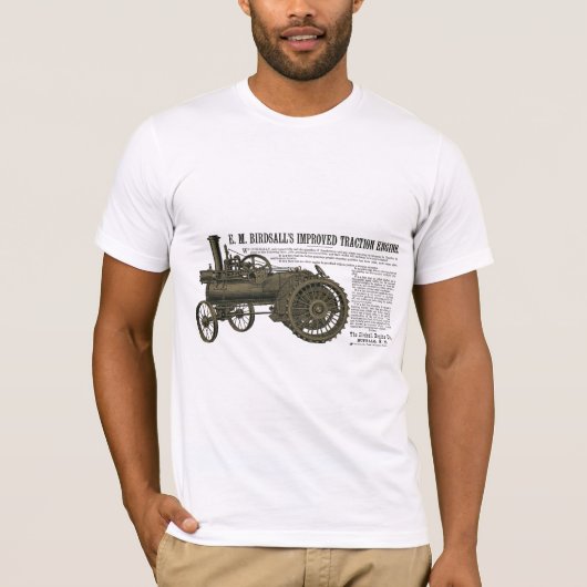 Birdsall's Steam Traction Motor 1889 Farm Traktor T-Shirt (Vorderseite)