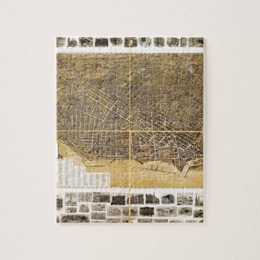 Birdseye Karte von Buffalo, New York (1900) Puzzle (Vertikal)