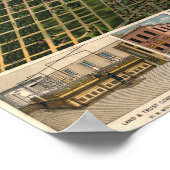 Birdseye Karte von Houston, Texas (1891), Reprint Poster (Ecke)