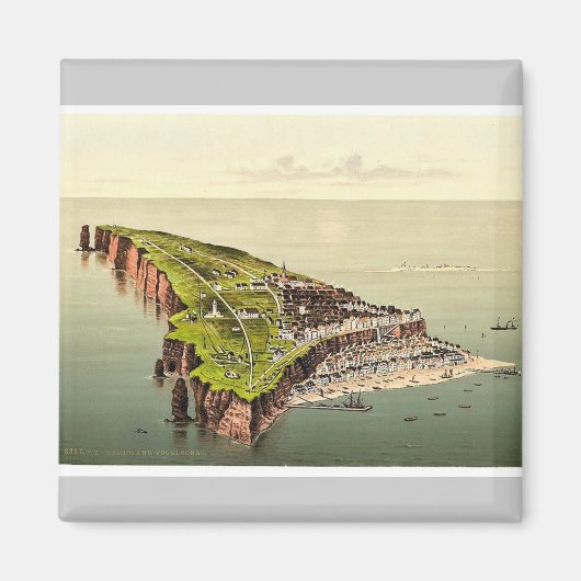 Birdseye view, Helgoland, Deutschland selten Fotoc Magnet (Vorne)