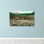 Birdseye View Skagway, AlaskaSkagway, AK Leinwanddruck (Insitu (Holzboden))