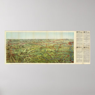 Birdseyes Ansicht-Große Ebenen Poster