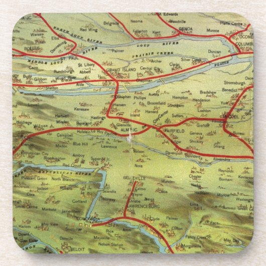 Birdseyes Blick auf die große Ebene Untersetzer (Vorderseite)