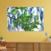 Birdsnest Falls Canvas Print Leinwanddruck (Insitu (Wohnzimmer))