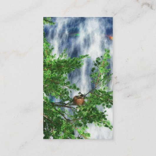 Birdsnest Falls Lesezeichen Visitenkarte (Rückseite)