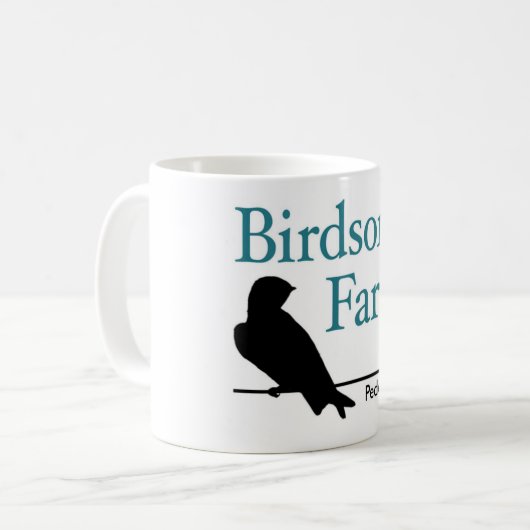 Birdsong-Bauernhof-Tasse - Schwalbe Kaffeetasse (Vorderseite Links)