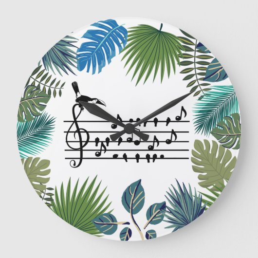 Birdsong toucan große wanduhr (Vorderseite)
