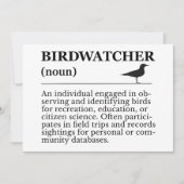 Birdwatcher Definition Observation Identification Einladung (Vorderseite)