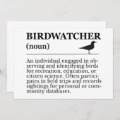 Birdwatcher Definition Observation Identification Einladung (Vorne/Hinten)