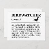 Birdwatcher Definition Observation Identification Postkarte (Vorne/Hinten)
