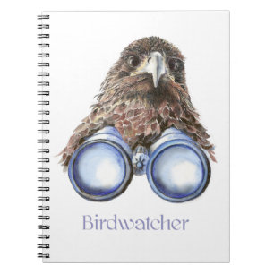 Birdwatcher Hawk Bird beobachtet Spaß Notizblock