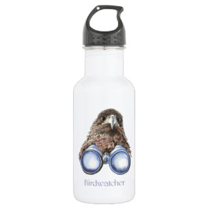 Birdwatcher Hawk Bird beobachtet Spaß Trinkflasche