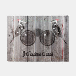 Birdwatcher Rustic Woodpecker Birds Bauernhof Fußmatte