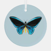 Birdwing Butterfly Ornament Aus Glas (Rückseite)