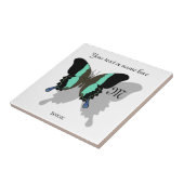 Birdwing Butterfly Shadow Monogram Fliese (Seite)