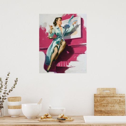Birdy Button Up Poster (Küche)