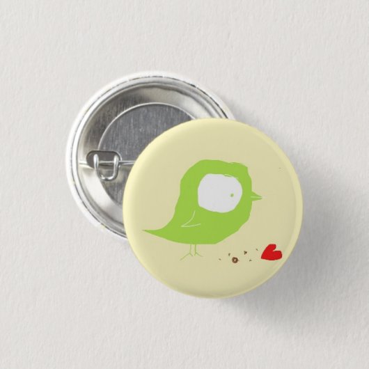 Birdy fand Liebe Button (Vorne & Hinten)