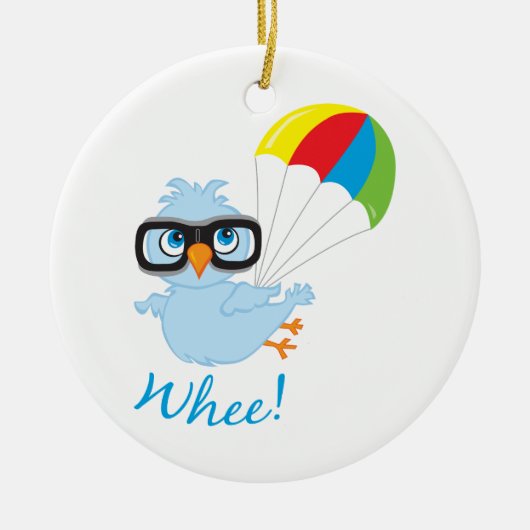 Birdy Parachute Keramikornament (Vorne)