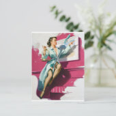 Birdy Pin Up Postkarte (Stehend Vorderseite)