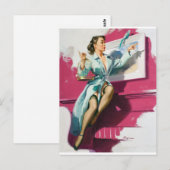 Birdy Pin Up Postkarte (Vorne/Hinten)