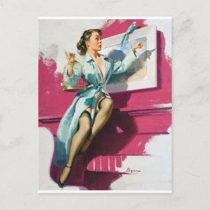 Birdy Pin Up Postkarte