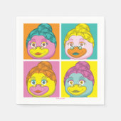 Birdy Pop Art Serviette (Vorderseite)