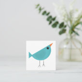 Birdy Quadratische Visitenkarte (Stehend Vorderseite)