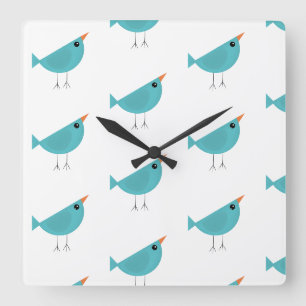 Birdy Quadratische Wanduhr