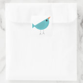 Birdy Quadratischer Aufkleber (Tasche)