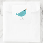 Birdy Quadratischer Aufkleber (Tasche)