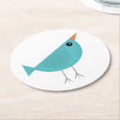 Birdy Runder Pappuntersetzer (Angewinkelt)