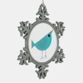 Birdy Schneeflocken Zinn-Ornament (Links)