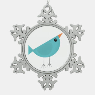 Birdy Schneeflocken Zinn-Ornament