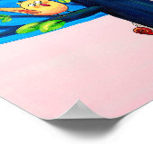 Birdy Tree | Freuen Vögel auf einem Kinderzimmer Poster (Ecke)