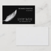 Birdy White feather Visitenkarte (Vorne/Hinten)