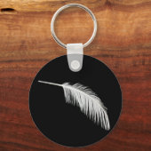 Birdy White Feathers Schlüsselanhänger (Vorderseite)