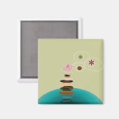 Birdy Yoga-Posemagnet Magnet (Vorderseite/Rückseite)