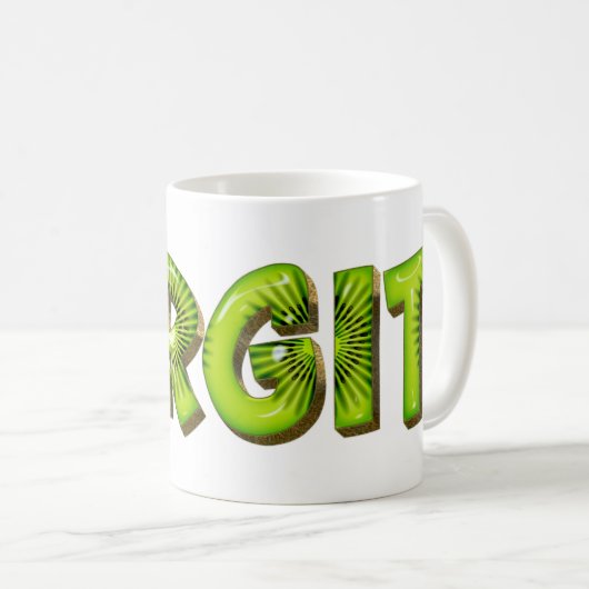 Birgit Name Kiwi Style Tasse Teetasse Kaffeetasse (VorderseiteRechts)