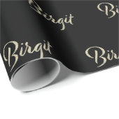 Birgit white gold Handwriting Geschenkpapier (Rolleneckpunkt)