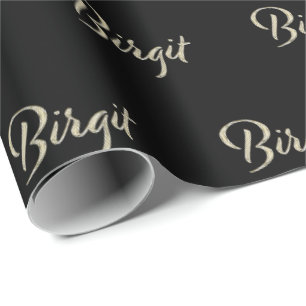 Birgit white gold Handwriting Geschenkpapier
