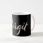 Birgit white gold Handwriting Tasse Kaffeetasse (VorderseiteRechts)