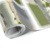 Birke am Straßenrand Geschenkpapier (Rolleneckpunkt)