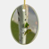 Birke am Straßenrand Keramik Ornament (Vorne)