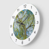 Birke - Der Frühling ist in der Luft Große Wanduhr (Winkel)