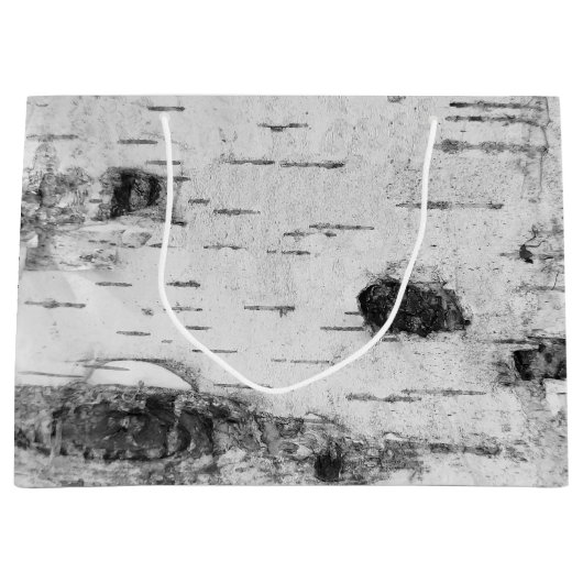 Birke Muster große Geschenktasche Geschenktüte (Vorderseite)