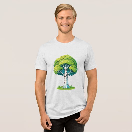 Birke Tri-Blend Shirt (Vorderseite voll)