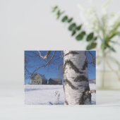 Birke und Zuhause Postkarte (Stehend Vorderseite)