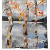 Birken-Baum-kundenspezifischer Duschvorhang (Vorderseite)