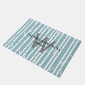 Birken-Baum-mit Monogramm Fußmatte (Schrägansicht)