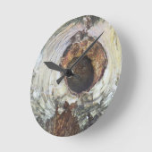 Birken-Baum Runde Wanduhr (Winkel)